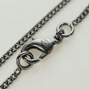 CHANEL COCO Mark Necklace metal Silver CC Auth 175104M-11