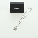 CHANEL COCO Mark Necklace metal Silver CC Auth 175104M-13