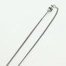 CHANEL COCO Mark Necklace metal Silver CC Auth 175104M-5