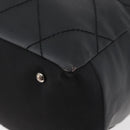 CHANEL Paris Biarritz Tote Bag Coated Canvas Black Silver CC Auth 175106A-15