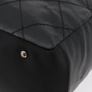 CHANEL Paris Biarritz Tote Bag Coated Canvas Black Silver CC Auth 175106A-17