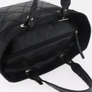 CHANEL Paris Biarritz Tote Bag Coated Canvas Black Silver CC Auth 175106A-6