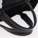 CHANEL Paris Biarritz Tote Bag Coated Canvas Black Silver CC Auth 175106A-7