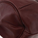 CARTIER Must Line Purse Shoulder Bag Leather Bordeaux Gold Auth 175108-13