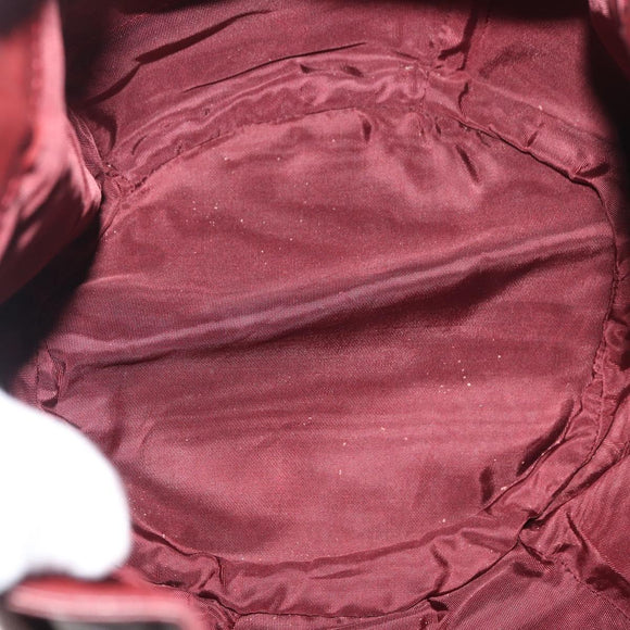 CARTIER Must Line Purse Shoulder Bag Leather Bordeaux Gold Auth 175108