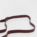 CARTIER Must Line Purse Shoulder Bag Leather Bordeaux Gold Auth 175108-8