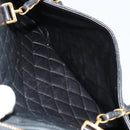 CHANEL Matelasse Shoulder Bag Lamb Skin Black Gold CC Auth 175111A-23