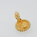CHANEL Earring metal Gold Tone CC Auth 175112-4