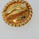 CHANEL Earring metal Gold Tone CC Auth 175112-8