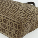 FENDI Zucca Canvas Hand Bag Black Brown Auth 175118-10