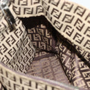FENDI Zucca Canvas Hand Bag Black Brown Auth 175118-18