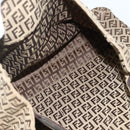 FENDI Zucca Canvas Hand Bag Black Brown Auth 175118-21