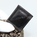 FENDI Zucca Canvas Hand Bag Black Brown Auth 175118-22