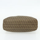 FENDI Zucca Canvas Hand Bag Black Brown Auth 175118-9