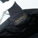 CHANEL Hand Bag Nylon Black Silver CC Auth 175119-10