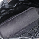 CHANEL Hand Bag Nylon Black Silver CC Auth 175119-11