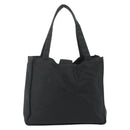 CHANEL Hand Bag Nylon Black Silver CC Auth 175119-2