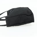 CHANEL Hand Bag Nylon Black Silver CC Auth 175119-3