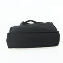 CHANEL Hand Bag Nylon Black Silver CC Auth 175119-5