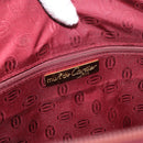 CARTIER Must Line Tote Bag Leather Bordeaux Gold Auth 175120A-17
