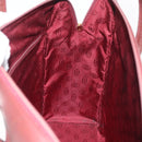 CARTIER Must Line Tote Bag Leather Bordeaux Gold Auth 175120A-19