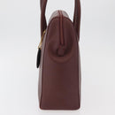 CARTIER Must Line Tote Bag Leather Bordeaux Gold Auth 175120A-5