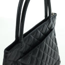 CHANEL Matelasse Reprint Tote Bag Caviar Skin Black Silver CC Auth 175126SAV-6