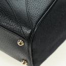 GUCCI GG Canvas Jackie Shoulder Bag Black Gold 124407 Auth 175128V-17