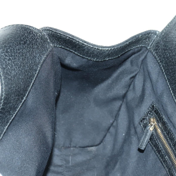 GUCCI GG Canvas Jackie Shoulder Bag Black Gold 124407 Auth 175128V