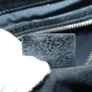 GUCCI GG Canvas Jackie Shoulder Bag Black Gold 124407 Auth 175128V-11