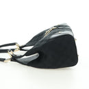 GUCCI GG Canvas Jackie Shoulder Bag Black Gold 124407 Auth 175128V-3
