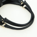 GUCCI GG Canvas Jackie Shoulder Bag Black Gold 124407 Auth 175128V-7