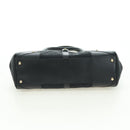 GUCCI GG Canvas Jackie Shoulder Bag Black Gold 124407 Auth 175128V-5