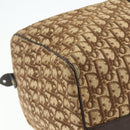 Christian Dior Trotter Canvas Boston Bag Brown Gold Auth 175130-11