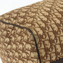 Christian Dior Trotter Canvas Boston Bag Brown Gold Auth 175130-13