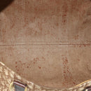 Christian Dior Trotter Canvas Boston Bag Brown Gold Auth 175130-15
