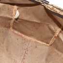 Christian Dior Trotter Canvas Boston Bag Brown Gold Auth 175130-16