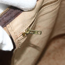 Christian Dior Trotter Canvas Boston Bag Brown Gold Auth 175130-18
