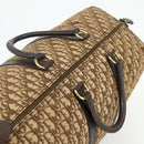 Christian Dior Trotter Canvas Boston Bag Brown Gold Auth 175130-6