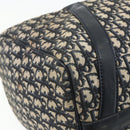 Christian Dior Trotter Canvas Boston Bag Navy Silver Auth 175131-14