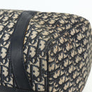 Christian Dior Trotter Canvas Boston Bag Navy Silver Auth 175131-15