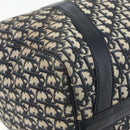 Christian Dior Trotter Canvas Boston Bag Navy Silver Auth 175131-16