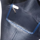 Christian Dior Trotter Canvas Boston Bag Navy Silver Auth 175131-17