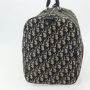 Christian Dior Trotter Canvas Boston Bag Navy Silver Auth 175131-4