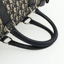 Christian Dior Trotter Canvas Boston Bag Navy Silver Auth 175131-7