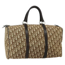 Christian Dior Trotter Canvas Hand Bag Brown Silver Auth 175132-1