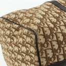 Christian Dior Trotter Canvas Hand Bag Brown Silver Auth 175132-11