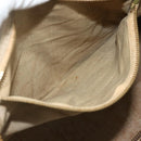 Christian Dior Trotter Canvas Hand Bag Brown Silver Auth 175132-19