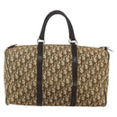 Christian Dior Trotter Canvas Hand Bag Brown Silver Auth 175132-3