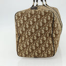 Christian Dior Trotter Canvas Hand Bag Brown Silver Auth 175132-4